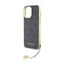 Guess 4G Charms Collection dėklas, skirtas iPhone 15 Pro Max (pilkas)