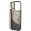 Karl Lagerfeld Liquid Glitter Translucent Elongated Logo dėklas - dėklas iPhone 14 Pro (juodas)