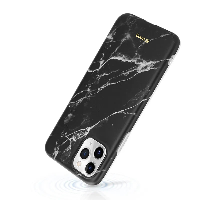 „Crong Marble Case“ – „iPhone 11 Pro“ dėklas (juodas)