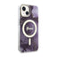 Guess Golden Marble MagSafe - Dėklas iPhone 14 (Violetinis)