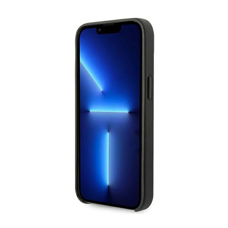 Karl Lagerfeld Leather Perforated Logo dėklas – dėklas iPhone 14 Plus (juodas)