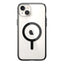 Speck Presidio Perfect-Clear su Impact Geometry® + MagSafe – dėklas, skirtas iPhone 15 Plus / 14 Plus su MICROBAN danga (skaidrus / juodas)