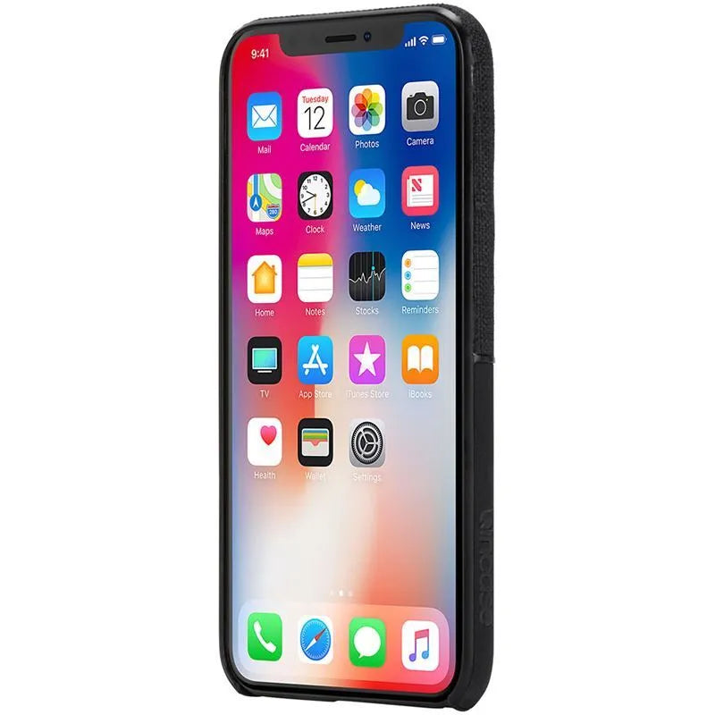 Incase Textured Snap – dėklas iPhone Xs Max (juodas)