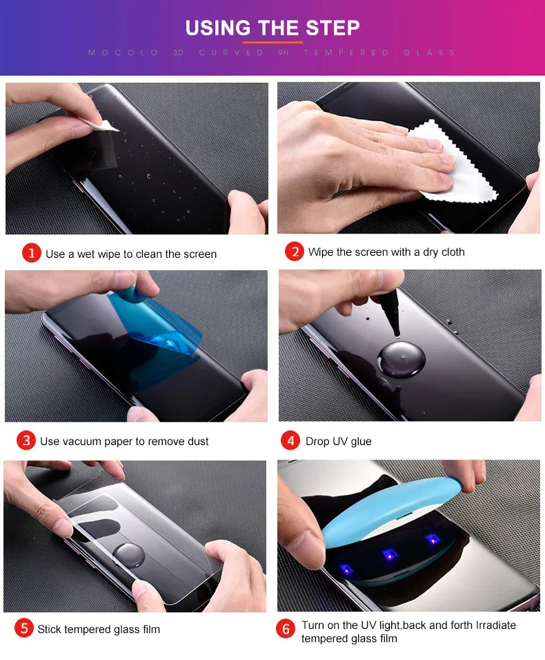 Mocolo 3D UV Glass – UV apsauginis viso ekrano stiklas, skirtas Samsung Galaxy S22+