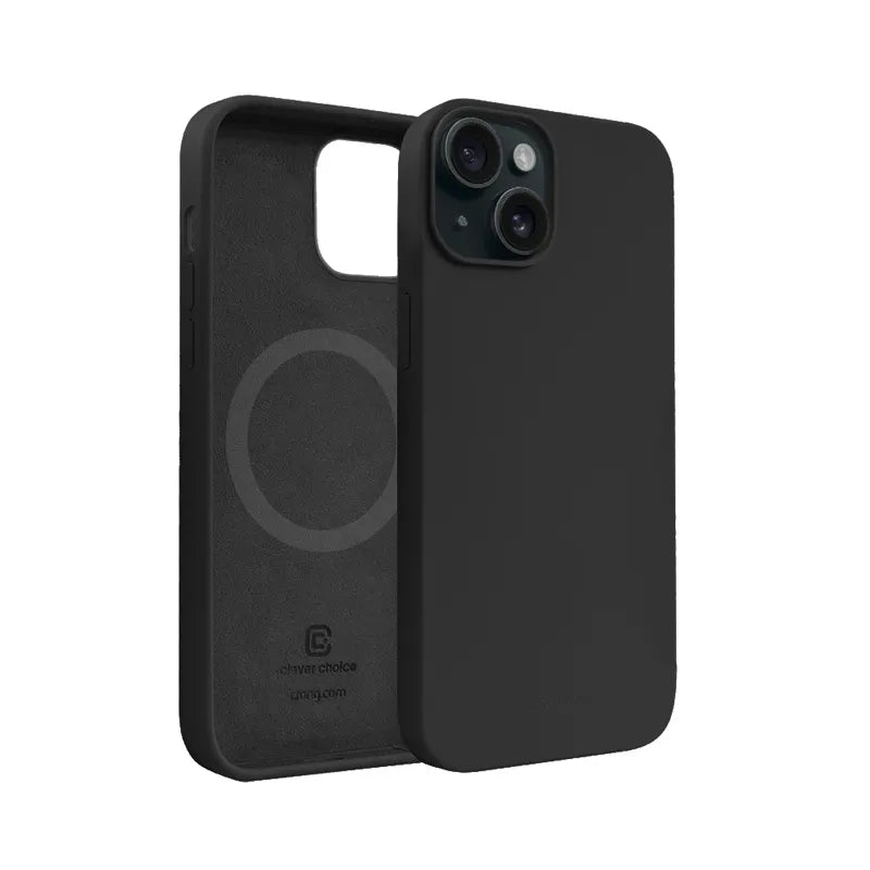 Crong Color Cover Magnetic – iPhone 15 MagSafe dėklas (juodas)