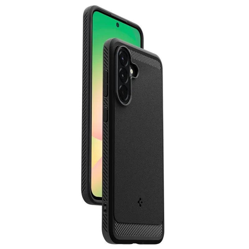 Spigen Rugged Armor - Dėklas Samsung Galaxy A56 5G (Matine juoda)