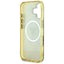 Guess IML Metal Glitter 4G Circle Triangle MagSafe – Dėklas iPhone 16 (rudas)