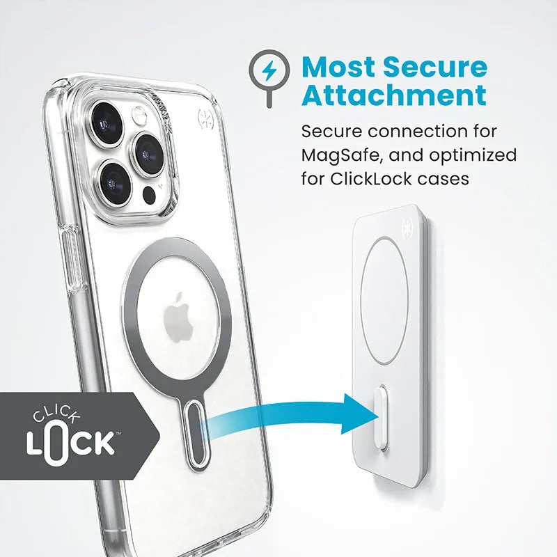 Speck Everywhere Mount + ClickLock - MagSafe magnetinis laikiklis (baltas)