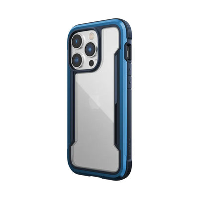 X-Doria Raptic Shield - aliuminis dėklas, skirtas iPhone 14 Pro (išbandytas atsparumas kritimui iš 3 m aukščio) (jūrinė mėlyna)