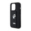Karl Lagerfeld Gripstand Saffiano Karl & Choupette Pins – dėklas, skirtas iPhone 14 Pro (juodas)
