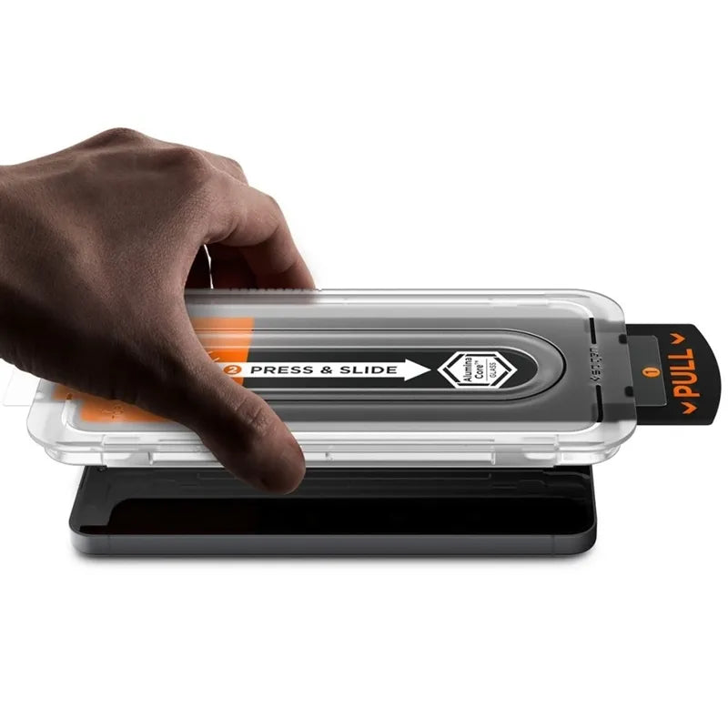 Spigen GLAS.TR EZ Fit Pro – grūdintas stiklas Samsung Galaxy S25 FE
