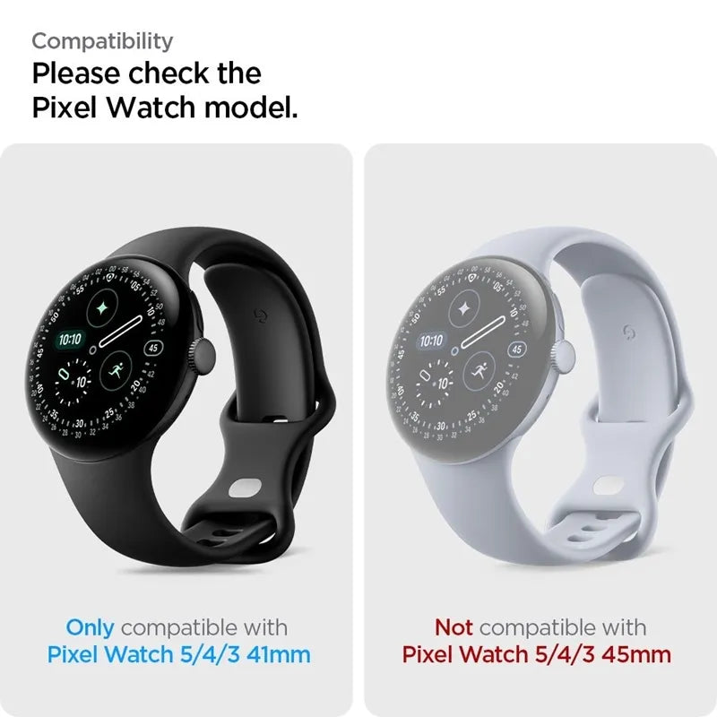 Spigen Elite Shield EZ Fit 2 pakuotė - hidrogelio plėvelė skirta Google Pixel Watch 3 / 4 / 5 41 mm (2 vnt.)