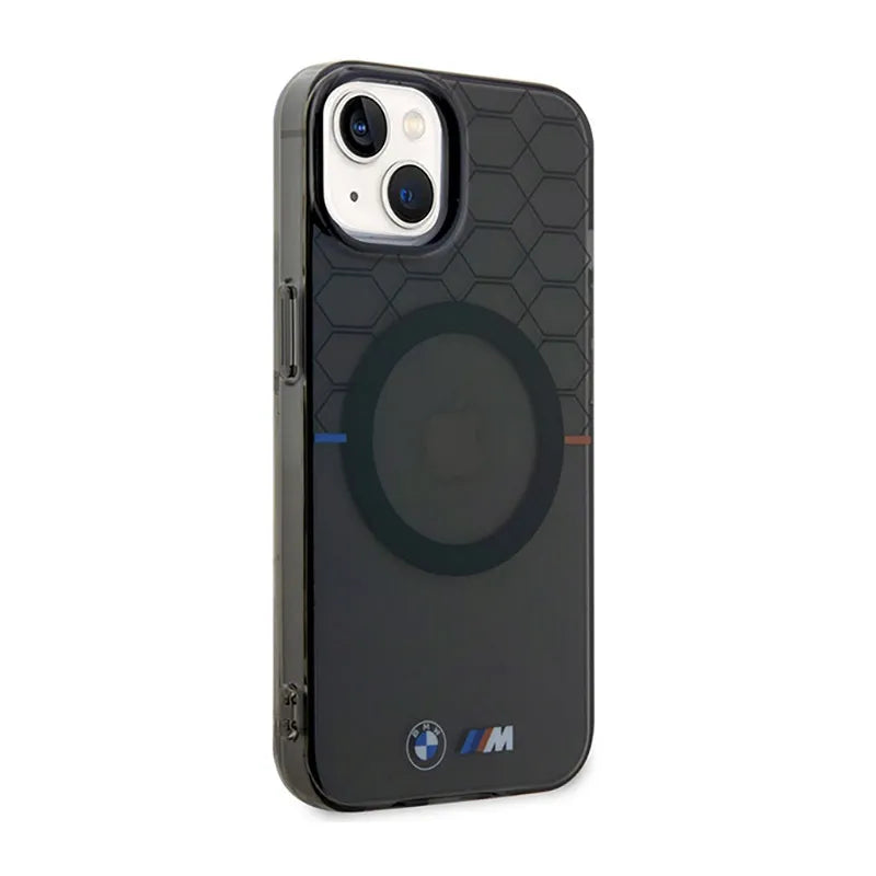 BMW Pattern MagSafe – dėklas iPhone 14 Plus (pilkas)