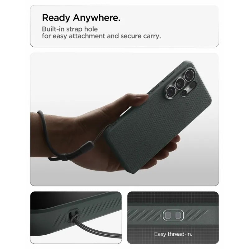 Spigen Liquid Air Mag MagSafe – dėklas Samsung Galaxy S26 Ultra (Abyss Green)