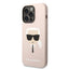 Karl Lagerfeld Silicone Ikonik Karl's Head MagSafe – Dėklas, skirtas iPhone 14 Pro (Rožinis)