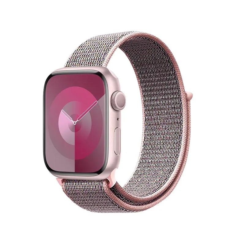Crong Nylon – Sportinė apyrankė skirta Apple Watch 38/40/41/42 mm (šviesiai rožinė)