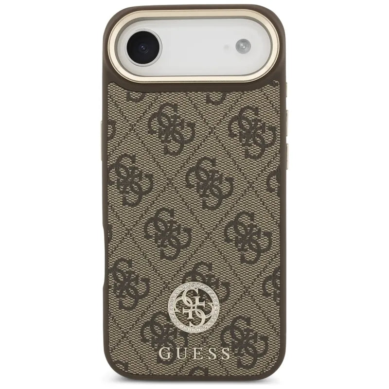 Guess 4G Strass Logo MagSafe - Dėklas iPhone Air (Rudas)