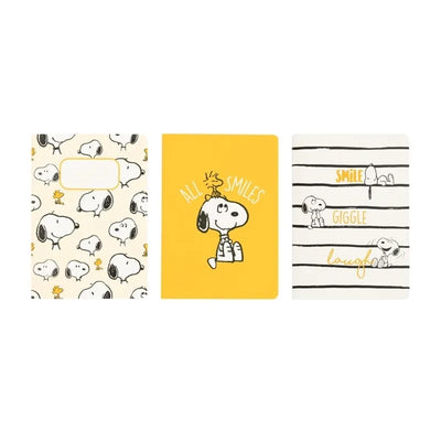 Snoopy – A6 sąsiuvinių rinkinys iš „Lazy Days“ kolekcijos (3 vnt.)
