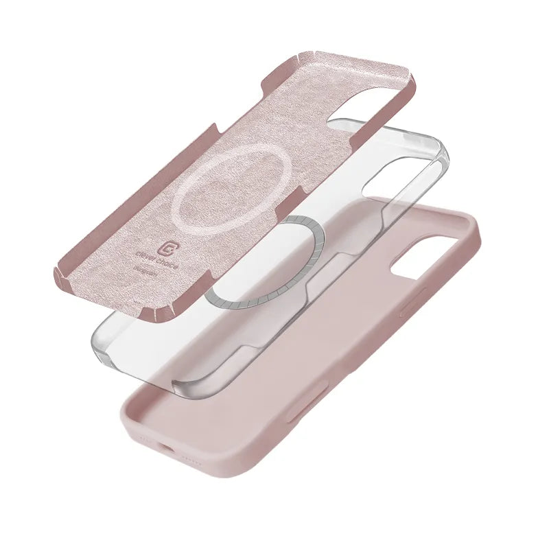 Crong Color Cover Magnetic - iPhone 16 Pro Max MagSafe dėklas (Smėlio rožinė)