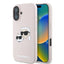 Karl Lagerfeld Silicone Double Heads Print MagSafe - Dėklas iPhone 16 Plus (rožinis)