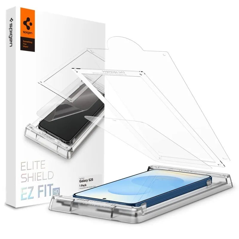 Spigen Elite Shield EZ Fit HD – hidrogelio ekrano apsauga, skirta Samsung Galaxy S25 (skaidri)