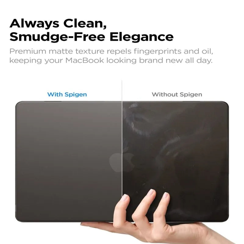 Spigen AirSkin – MacBook Air dėklas 13,6" (M5/M4/M3/M2/2026-2022) (Frost Black)
