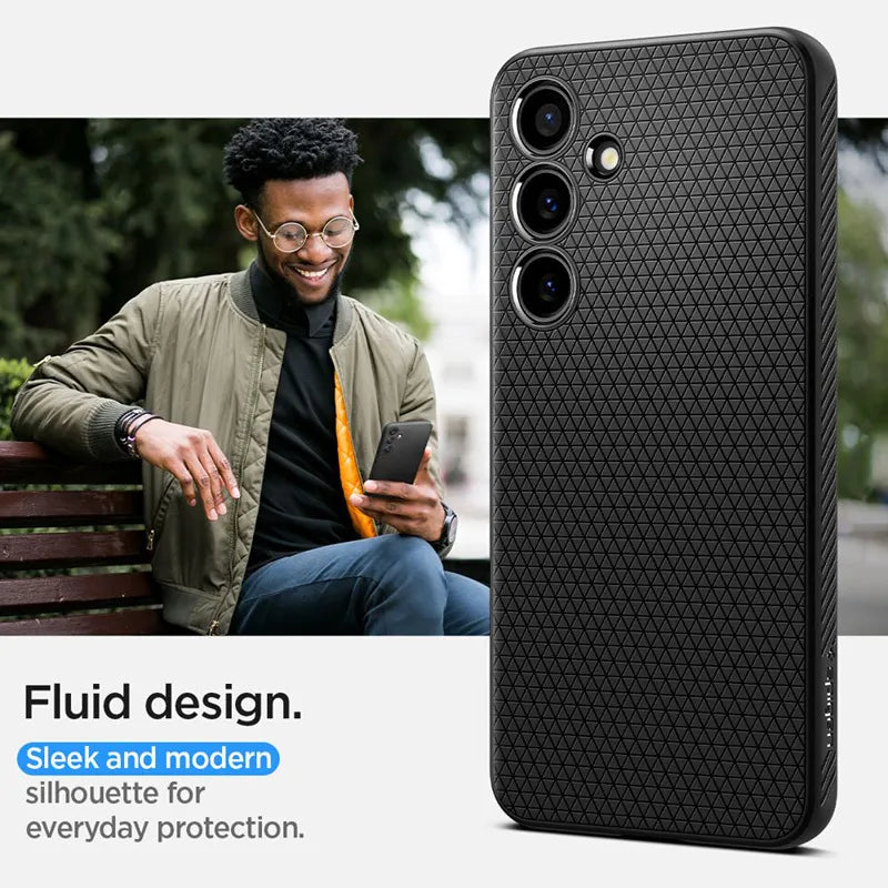 Spigen Liquid Air – dėklas Samsung Galaxy S24 (matinis juodas)