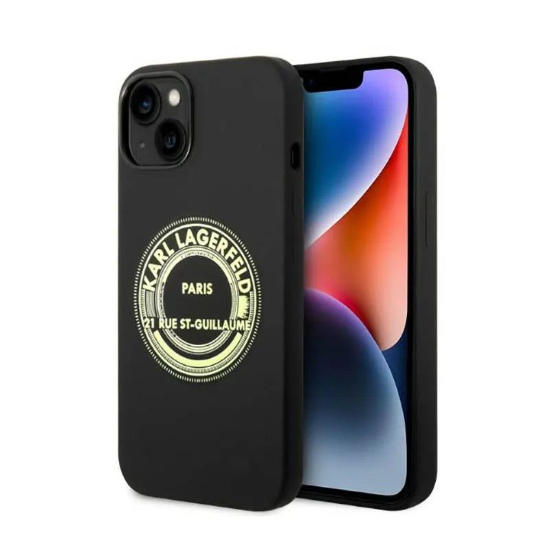 Karl Lagerfeld Silicone RSG – Dėklas iPhone 14 Plus (juodas)