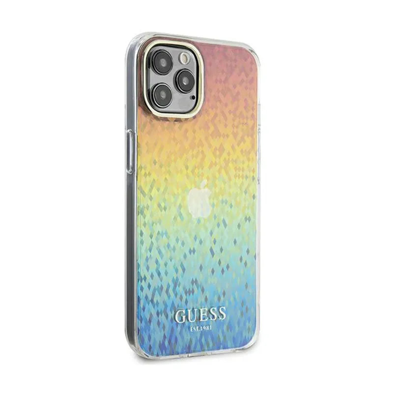 Guess IML Faceted Mirror Disco Iridescent – dėklas iPhone 13 Pro (vaivorykštinis)