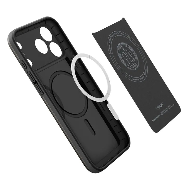 Spigen Thin Fit Mag MagSafe – Dėklas iPhone 17 Pro Max (Juodas)