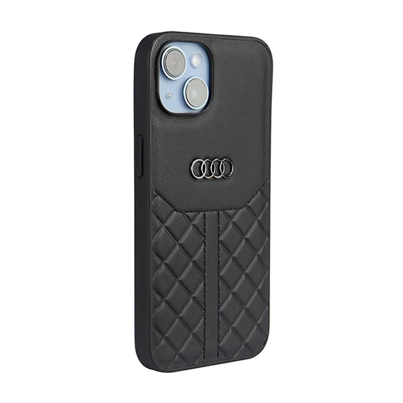 Audi Genuine Leather – dėklas iPhone 14 (juodas)