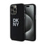 DKNY Liquid Silicone Metal Logo – dėklas iPhone 15 Pro Max (juodas)