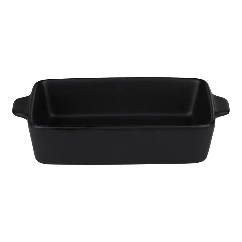 Alpina – Keraminis stačiakampis kepimo indas 28x18x6 cm (juodas)