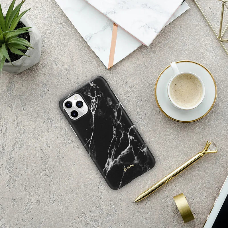 „Crong Marble Case“ – „iPhone 11 Pro“ dėklas (juodas)