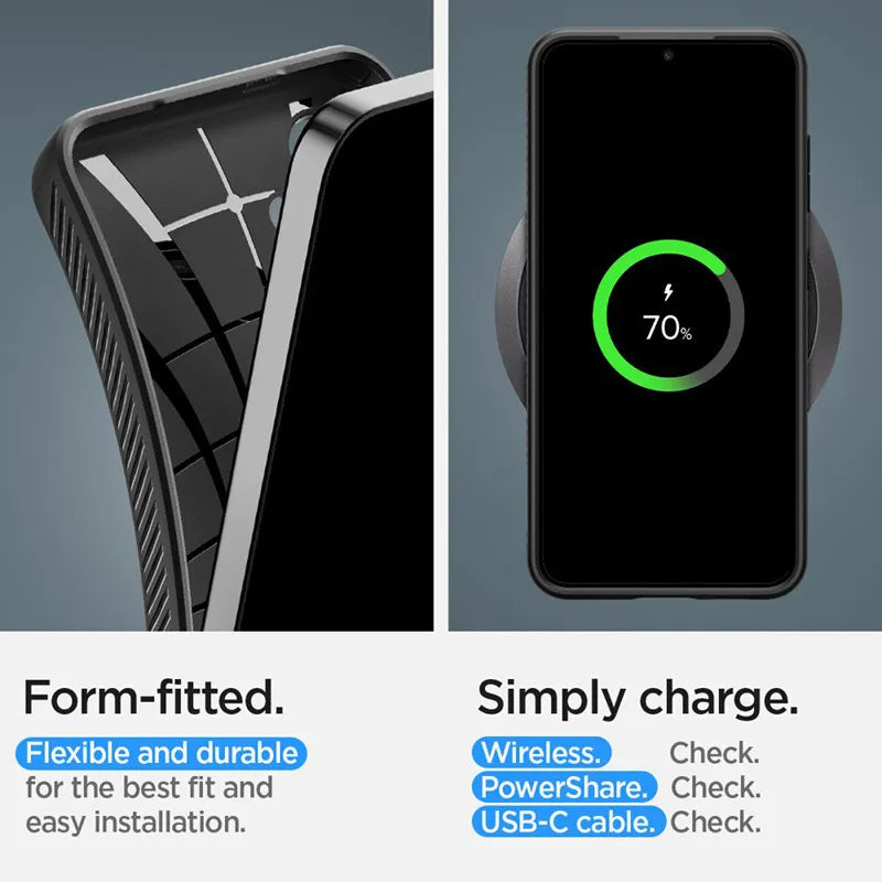 Spigen Liquid Air – dėklas Samsung Galaxy S24 (matinis juodas)
