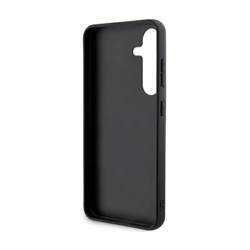 DKNY Leather Mono Stripe & Metal Logo – Samsung Galaxy S24 dėklas (juodas)