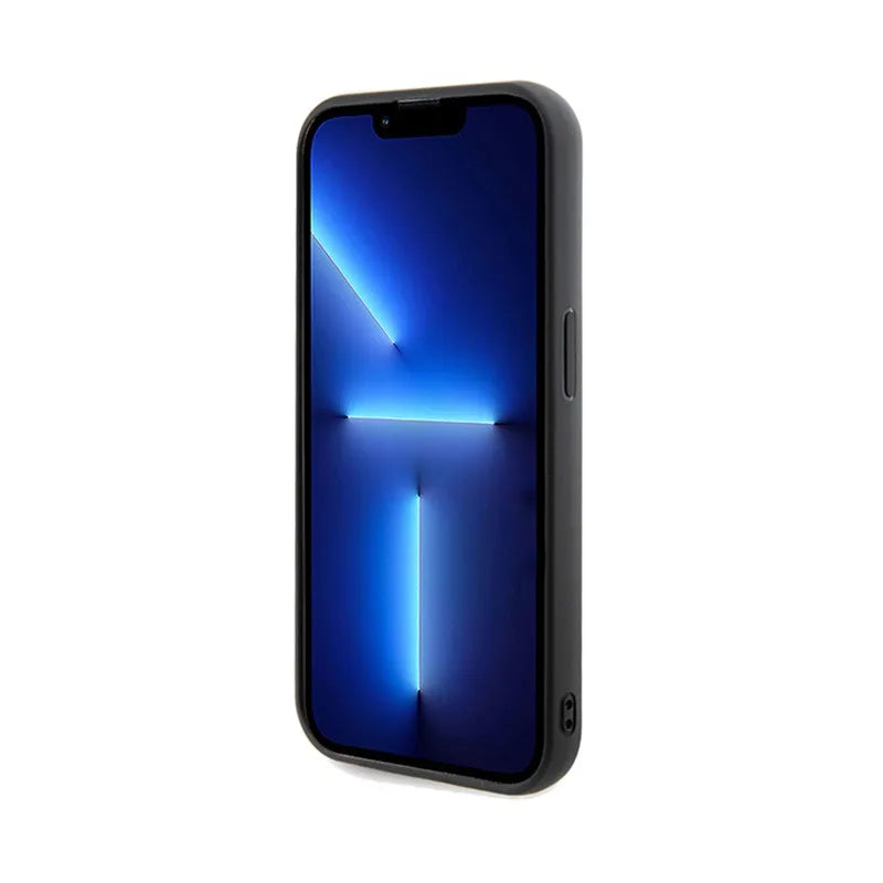 Guess Disco Metal Script – dėklas „iPhone 14 Pro“ (juodas)