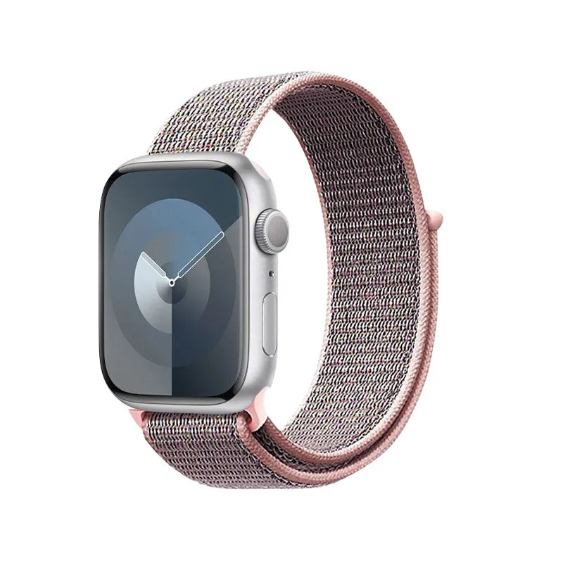 Crong Nylon – Sportinė apyrankė skirta Apple Watch 38/40/41/42 mm (šviesiai rožinė)
