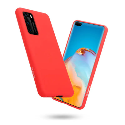 Crong Color Cover – dėklas Huawei P40 telefonui (raudonas)