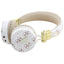 Guess 4G Triangle Round Shape – belaidės „over-ear“ tipo „Bluetooth“ ausinės su ENC (baltos)