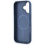 „Guess Grained Printed Flower Pattern MagSafe“ – dėklas „iPhone 16“ (mėlynas)
