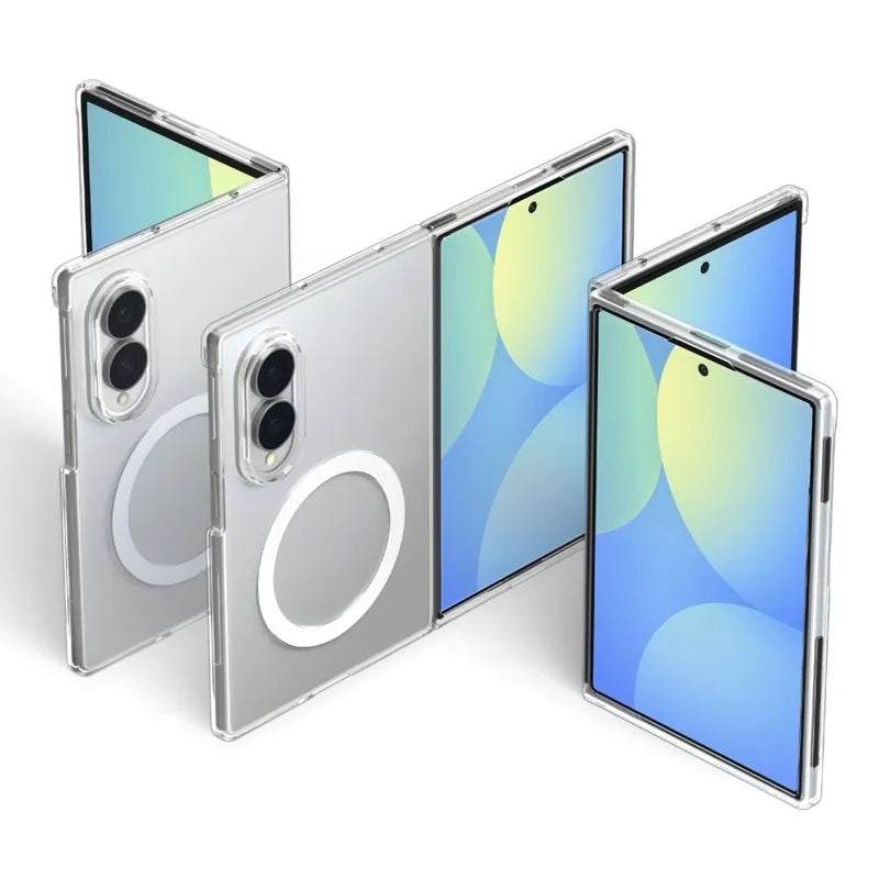 Spigen AirSkin MagSafe – dėklas Samsung Galaxy Z Fold 8 (skaidrus/baltas)