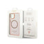 Guess Gold Outline Translucent MagSafe – dėklas iPhone 14 Plus (rožinis)