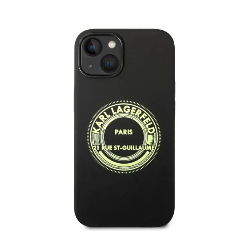 Karl Lagerfeld Silicone RSG – Dėklas iPhone 14 Plus (juodas)