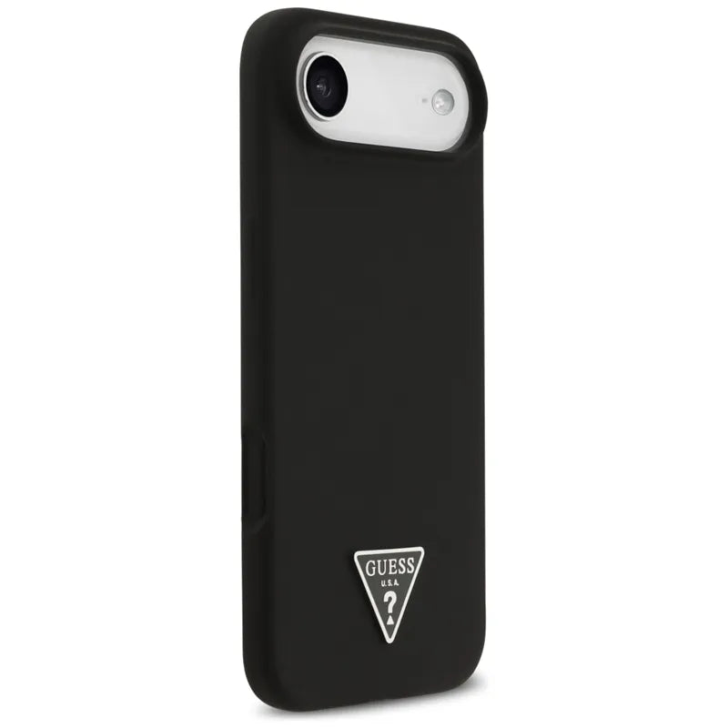 Guess Silicone Triangle Logo MagSafe – dėklas iPhone Air (juodas)
