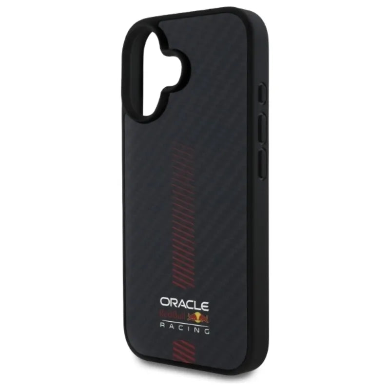 Red Bull Carbon Fiber Power Bar MagSafe – iPhone 16 Plus dėklas (juodas)