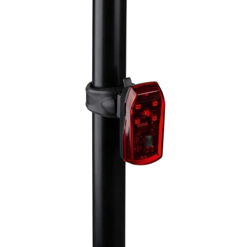 Dunlop – Galinis dviračio žibintas su 5 LED ir STOP funkcija, K-Mark