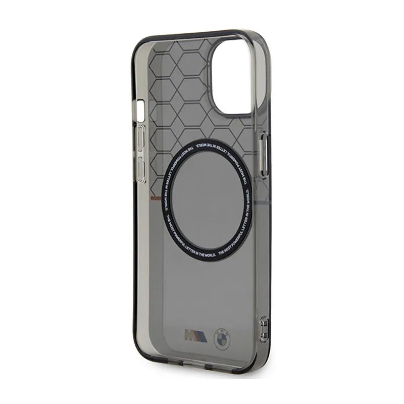BMW Pattern MagSafe – dėklas iPhone 14 Plus (pilkas)