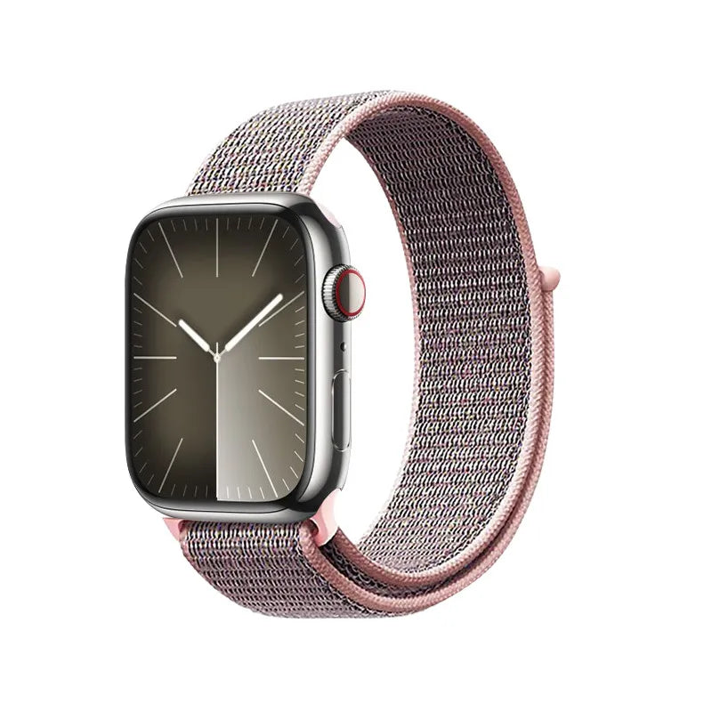 Crong Nylon – Sportinė apyrankė skirta Apple Watch 38/40/41/42 mm (šviesiai rožinė)