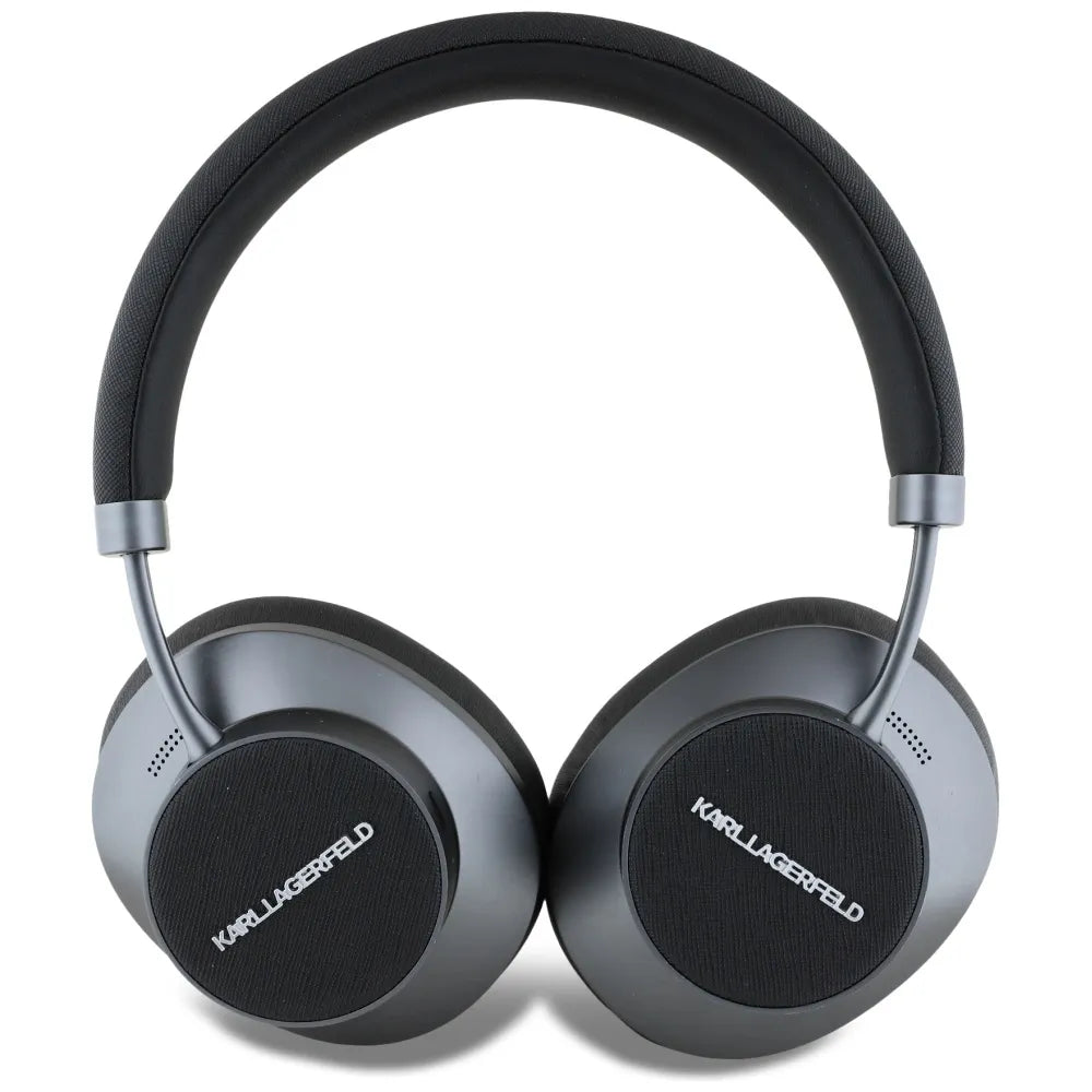 Karl Lagerfeld Saffiano Elongated – belaidės Bluetooth ANC + ENC ausinės (juodos)